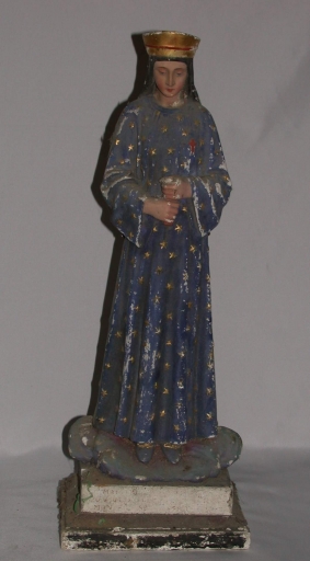 Statuette : Vierge, dite Notre-Dame de Pontmain (Saint-Pierre-de-Plesguen fusionnée en Mesnil-Roc'h en 2019)