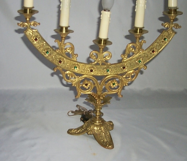 Paire 3 de chandeliers d'église