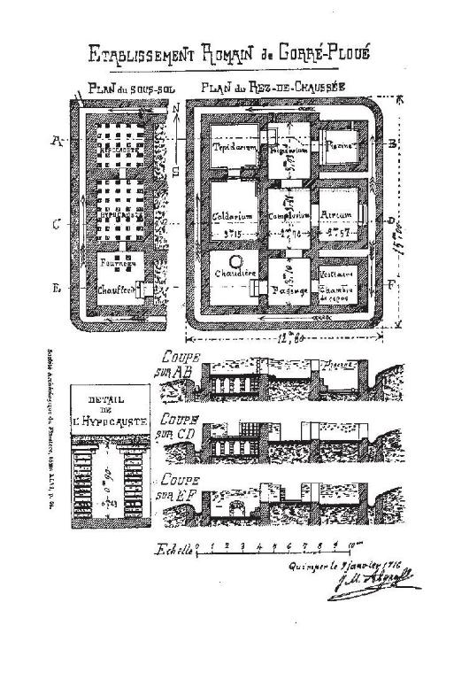 Site archéologique : établissement de bains, Gorré Bloué Izella (Plouescat)