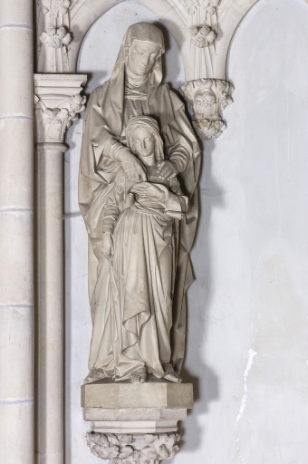 Groupe sculpté : Education de la Vierge