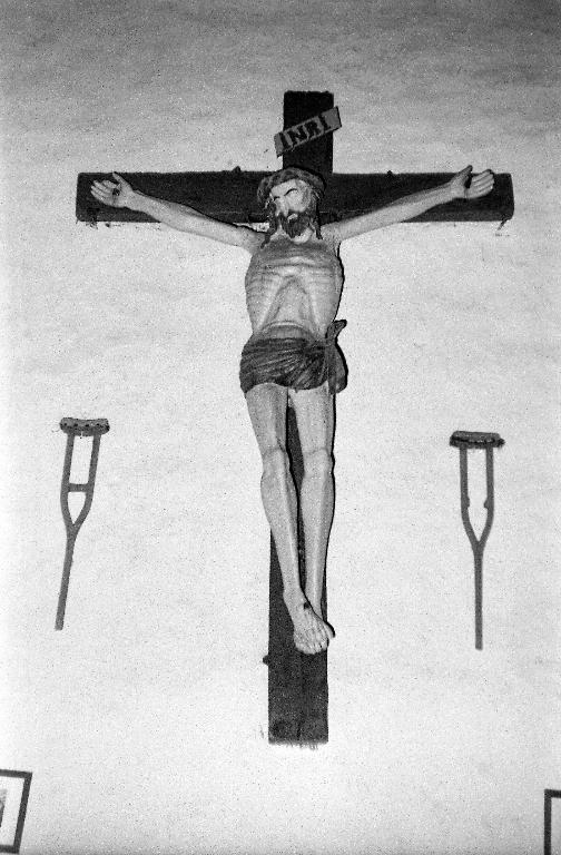 Christ en croix, ancien prieuré de Lochrist an Izelvet (Plounévez-Lochrist)