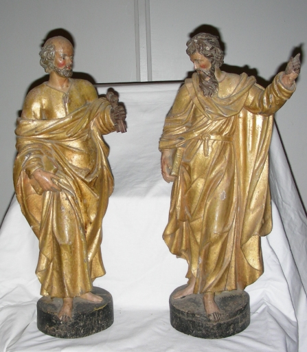 Paire de statuettes : saint Paul et saint Pierre