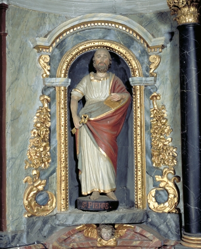 Ensemble de deux statues : Saint Paul ; Saint Pierre (Pluméliau fusionnée en Pluméliau-Bieuzy en 2019)