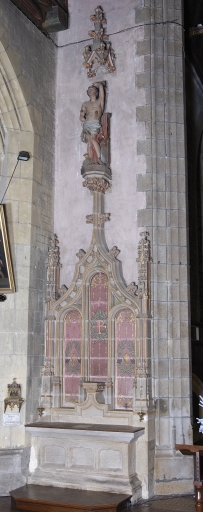 Ensemble de l'autel de de saint Sébastien : autel, retable