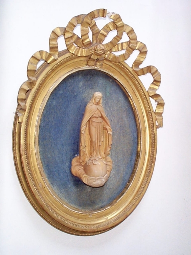 Cadre ; statue : Immaculée Conception