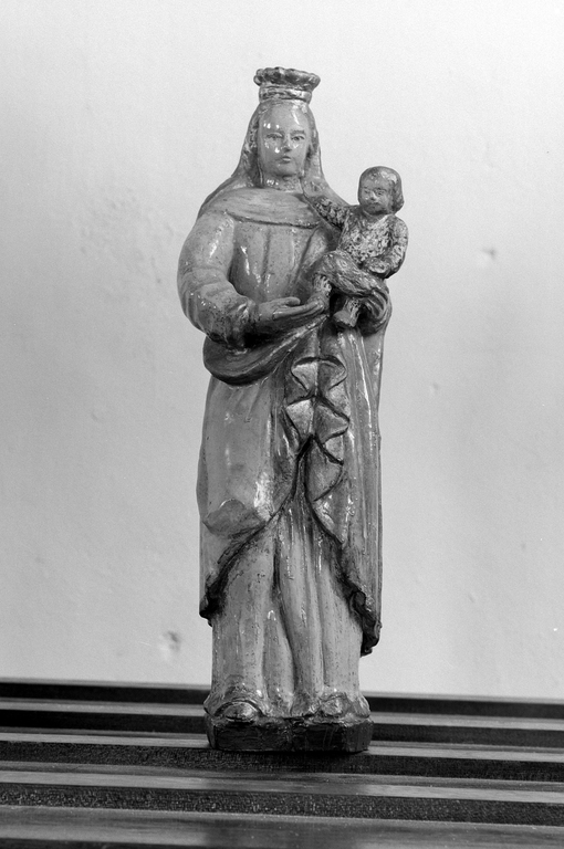 Statue (statuette, d'applique) : Vierge à l'Enfant, église Paroissiale Saint Pierre (Plounévez-Quintin)