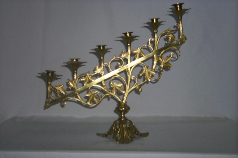 Paire 6 de chandeliers d'autel