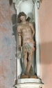 Statue dans une niche : saint Sébastien