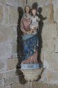 Ensemble de 4 statues sur socle : Vierge à l'Enfant ; Saint Joseph ; Sainte Trinité (?) ; Sainte Marguerite