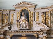 Groupe sculpté : Vierge de Pitié, église Saint-Étienne (Saint-Abraham)