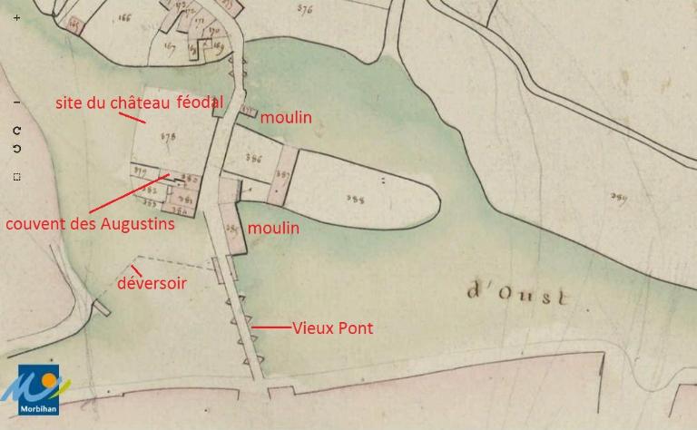 Canal de Nantes à Brest, pont routier, dit le Vieux Pont (Malestroit)