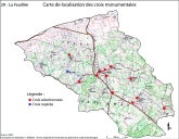 Croix monumentales sur la commune de La Feuillée