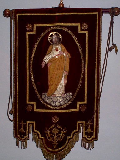 Bannière de procession : Sacré Coeur, saint Joseph