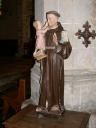 Statue sur socle : Saint Antoine de Padoue et l'Enfant