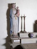 Statue : Vierge à l'Enfant, chapelle Saint-Méen (La Chapelle-Caro fusionnée en Val d'Oust en 2016)