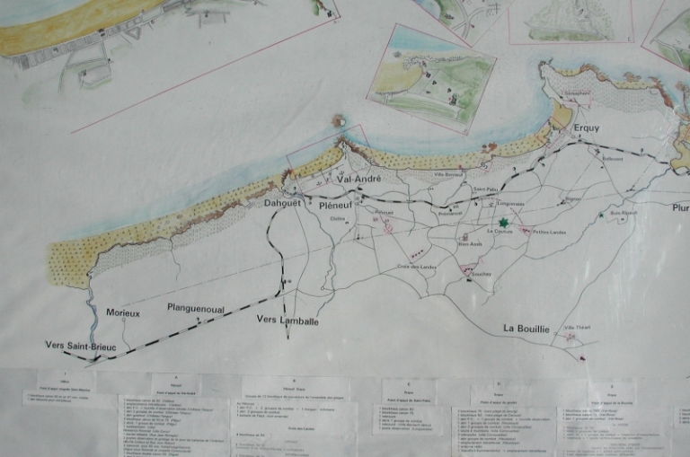 Les lignes fortifiées sur la commune de Pléneuf-Val-André