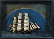 Maquette ex-voto de trois-mats goélette terre-neuva