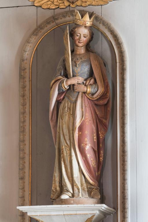 Statue : Sainte Catherine d'Alexandrie, église paroissiale Saint-Nicolas (Uzel)