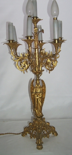 Paire 2 de chandeliers d'église