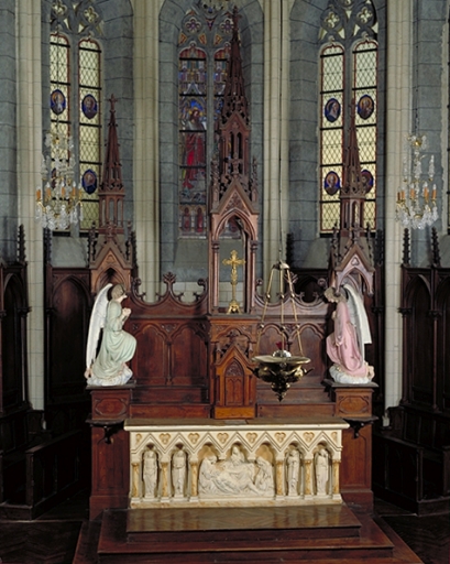 Ensemble du maître-autel (retable, tabernacle, exposition) (Campel fusionnée en Val d'Anast en 2017)