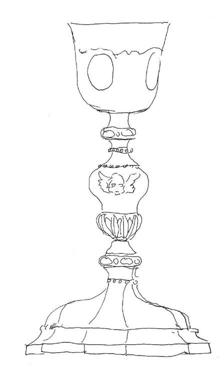 Calice, église paroissiale Notre-Dame (La Chapelle-Caro fusionnée en Val d'Oust en 2016)