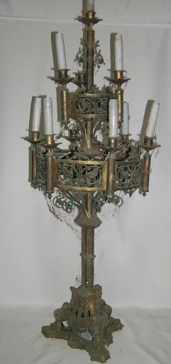 Paire 3 de chandeliers d'église