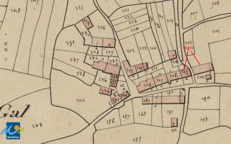 Ensemble de deux maisons, la Ville Gall (Sérent)