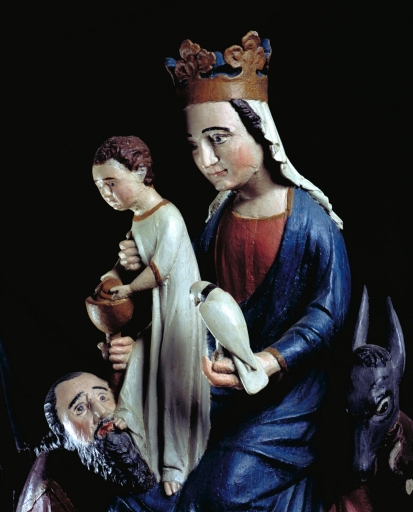 Groupe sculpté : Adoration du Mage