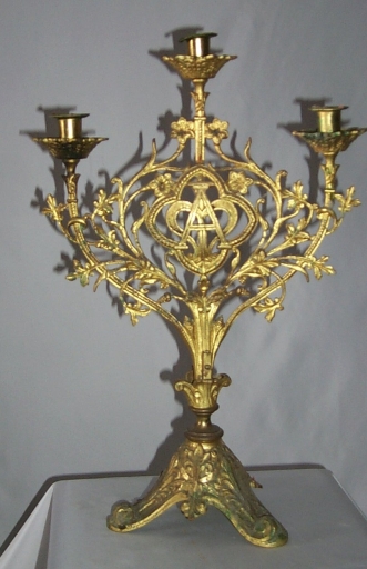 Paire 1 de chandeliers d'église