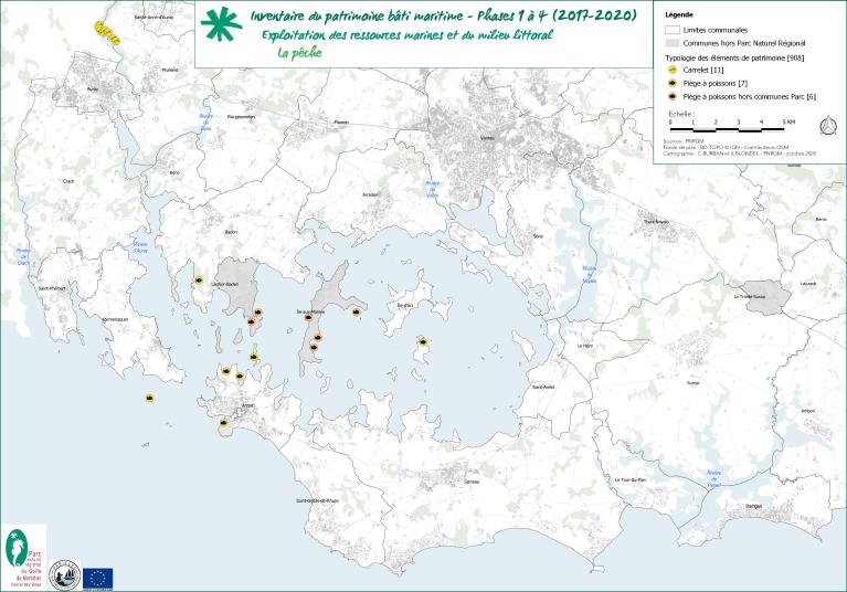Les pratiques de pêche littorale dans le golfe du Morbihan (Parc naturel régional du Golfe du Morbihan)