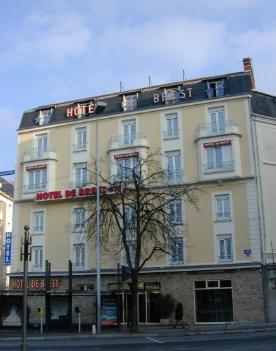 Hôtel de voyageurs, dit Hôtel de Brest, 15 place de la Gare (Rennes)