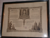 Estampe : Adoration du Sacré Coeur