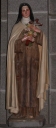 Statue sur socle : sainte Thérèse de l'Enfant-Jésus