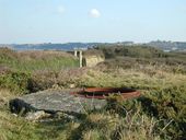 Tobrouk pour tourelle de char, à l'extérieur du fort au point culminant, Ile Cézon (Landéda)