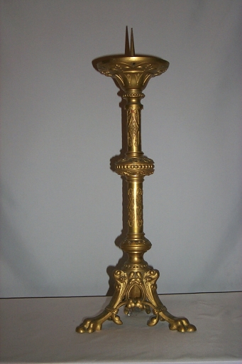 Paire 2 de chandeliers d'autel