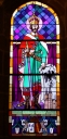 Verrière à personnages et verrière décorative des baies 5 et 00 : Saint Henri de Bamberg