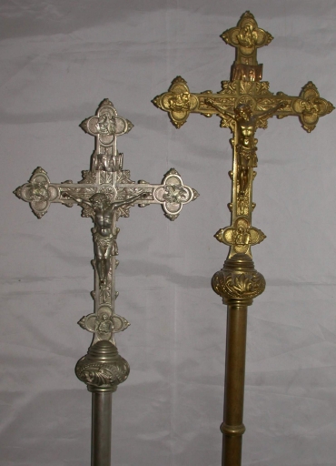 Paire de croix de procession