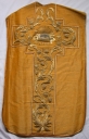 Ornement doré 1 : chasuble, bourse de corporal, étole, manipule, voile de calice