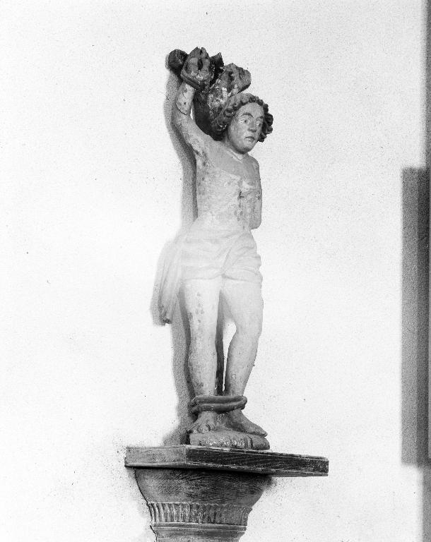 Statue : Saint Sébastien, église paroissiale Saint-Pierre (Plougar)