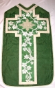 Ornement vert 2 : chasuble, voile de calice