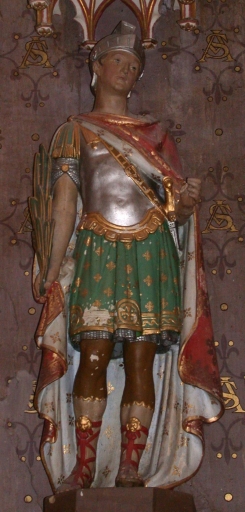 Statue sur culot sous dais : Saint Julien