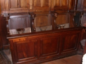 Décor de choeur : 2x4 stalles, 2 bancs de choeur, lambris de revêtement