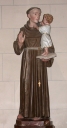 Statue sur socle : Saint Antoine de Padoue et l'Enfant