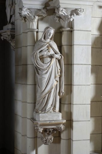 Statue sur culot : Vierge, dite Notre-Dame du Sacré Coeur