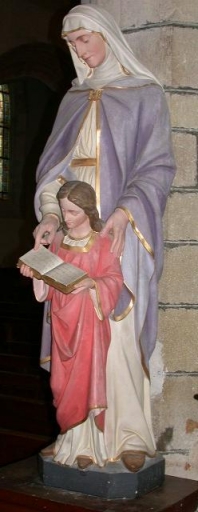 Statue sur socle : Education de la Vierge