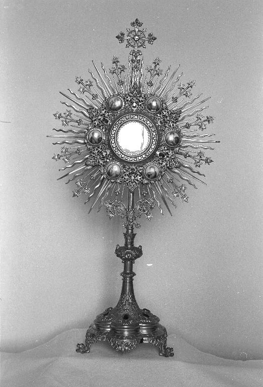 Ostensoir, église paroissiale Saint-André (Le Roc-Saint-André fusionnée en Val d'Oust en 2016)