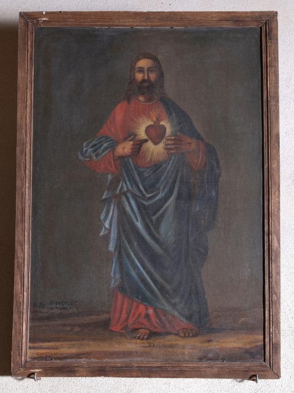 Tableau : Sacré cœur, chapelle Saint-Mathurin (Saint-Martin-sur-Oust)