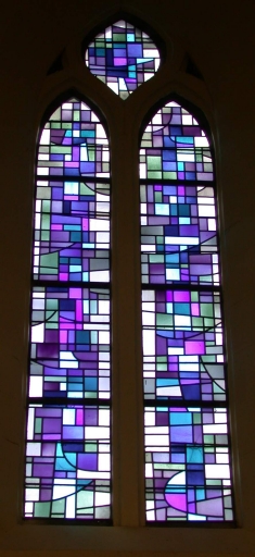 Ensemble de 15 verrières géométriques des baies 0 à 14