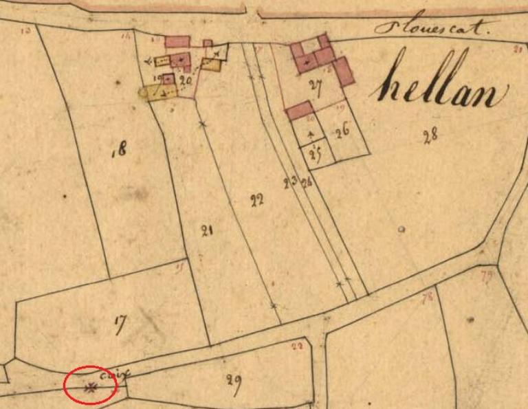 Croix de chemin, Hellan (Tréflez)