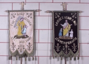 Bannière de procession 1 : Ange gardien ; Immaculée conception